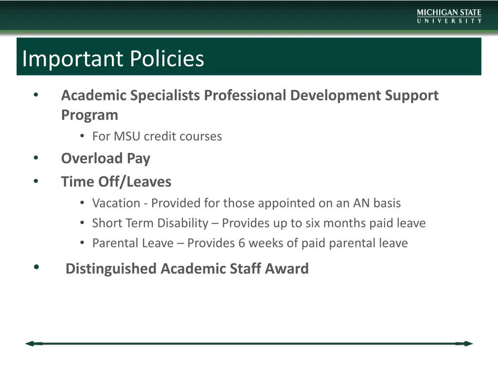important policies important policies