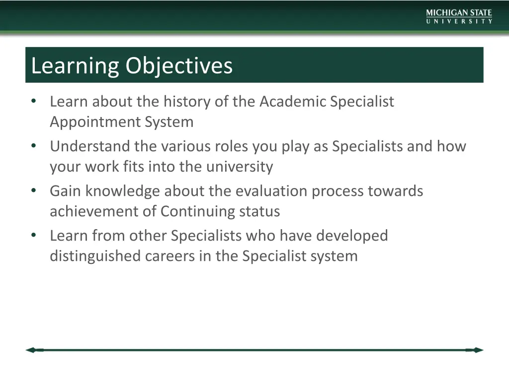 learning objectives
