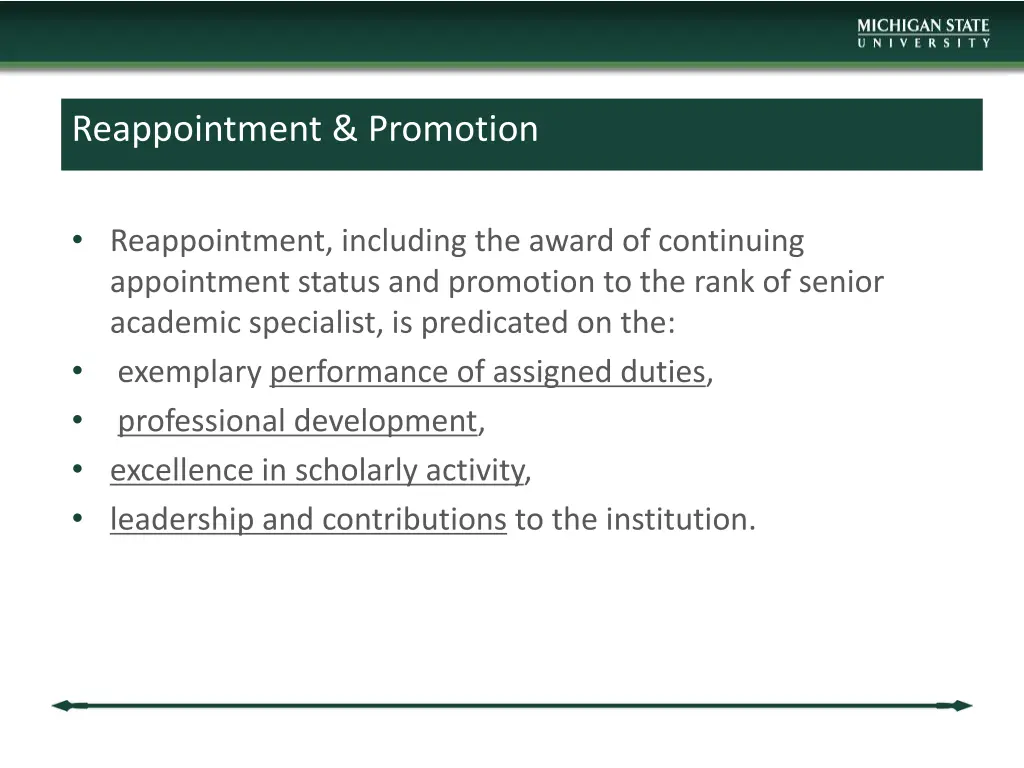 reappointment promotion
