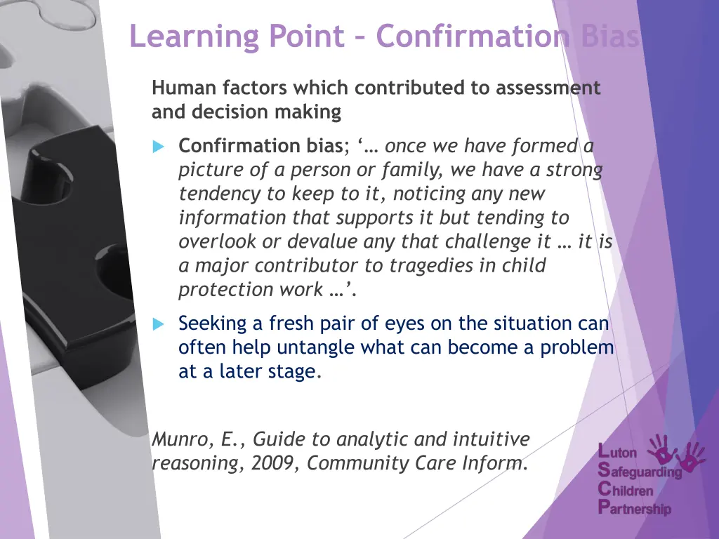 learning point confirmation bias