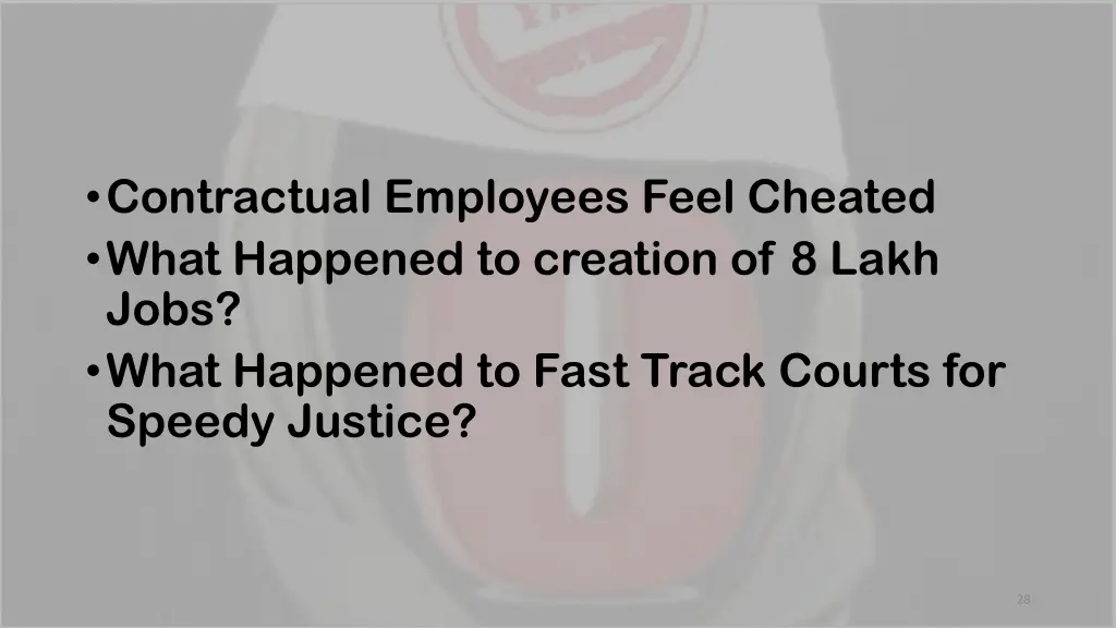 contractual employees feel cheated what happened