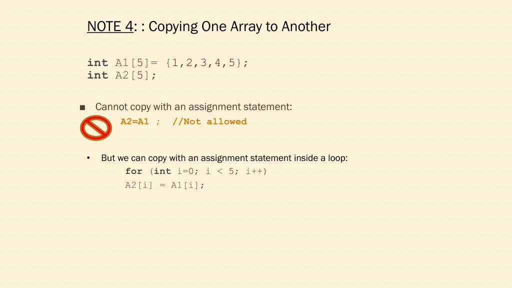 note 4 copying one array to another