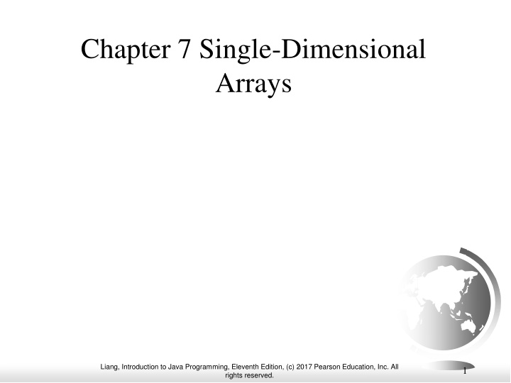 chapter 7 single dimensional arrays