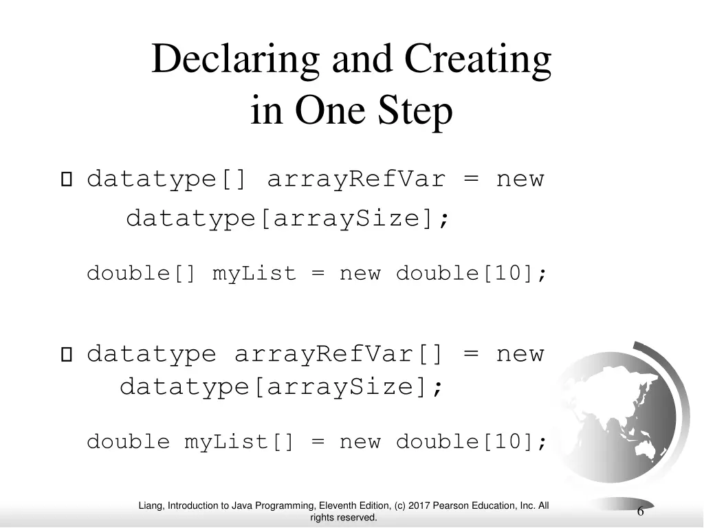 declaring and creating in one step