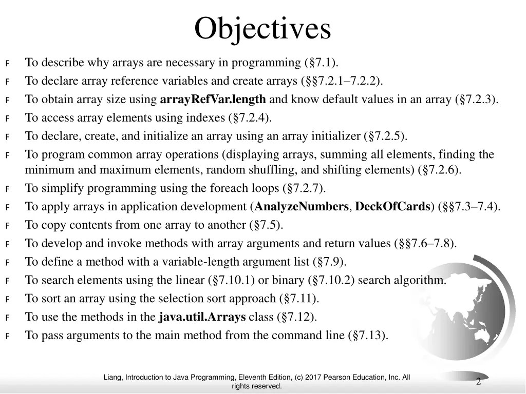 objectives