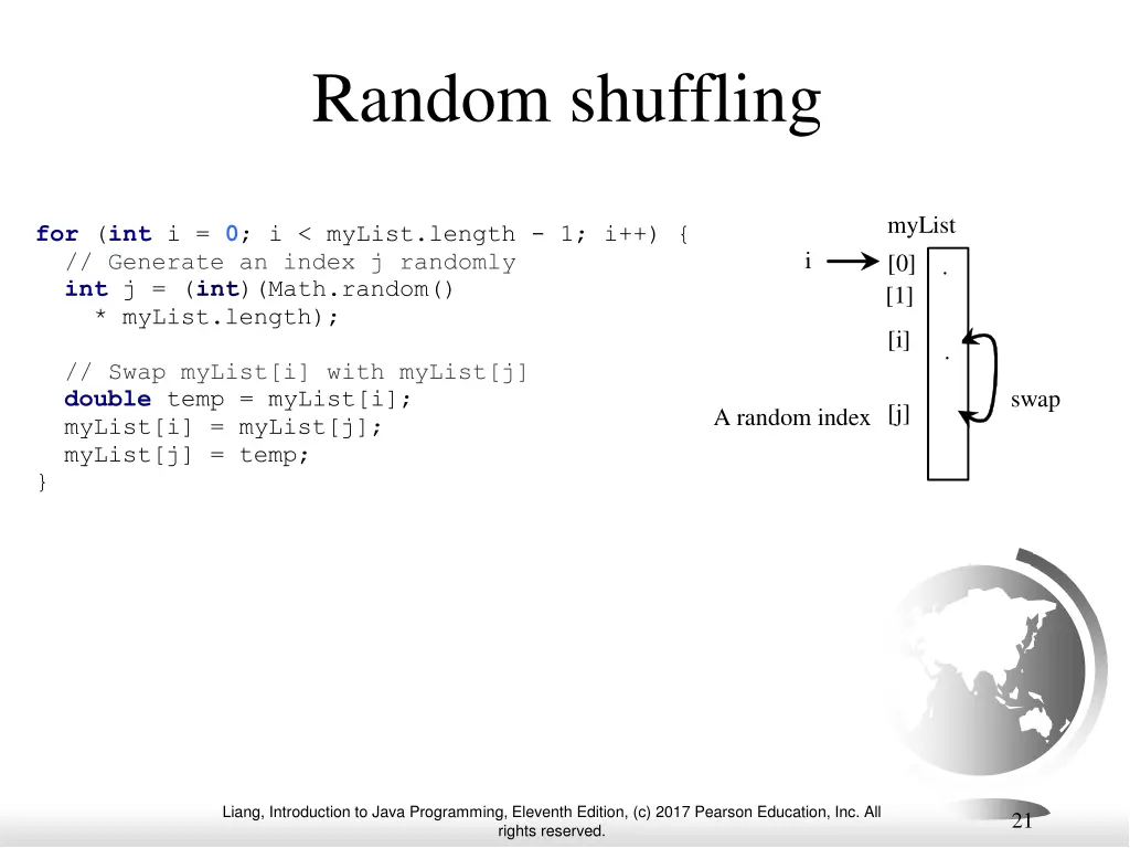 random shuffling