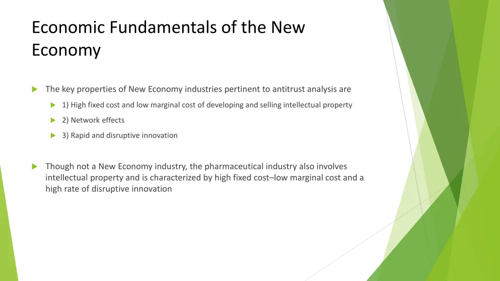 economic fundamentals of the new economy