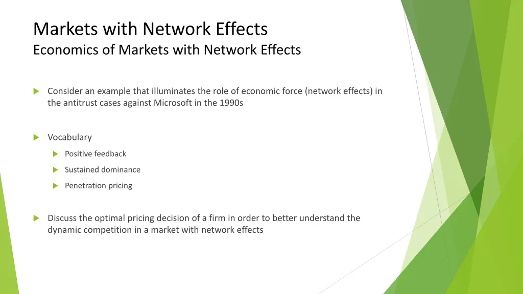 markets with network effects economics of markets