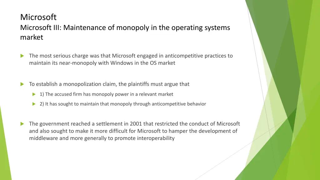 microsoft microsoft iii maintenance of monopoly