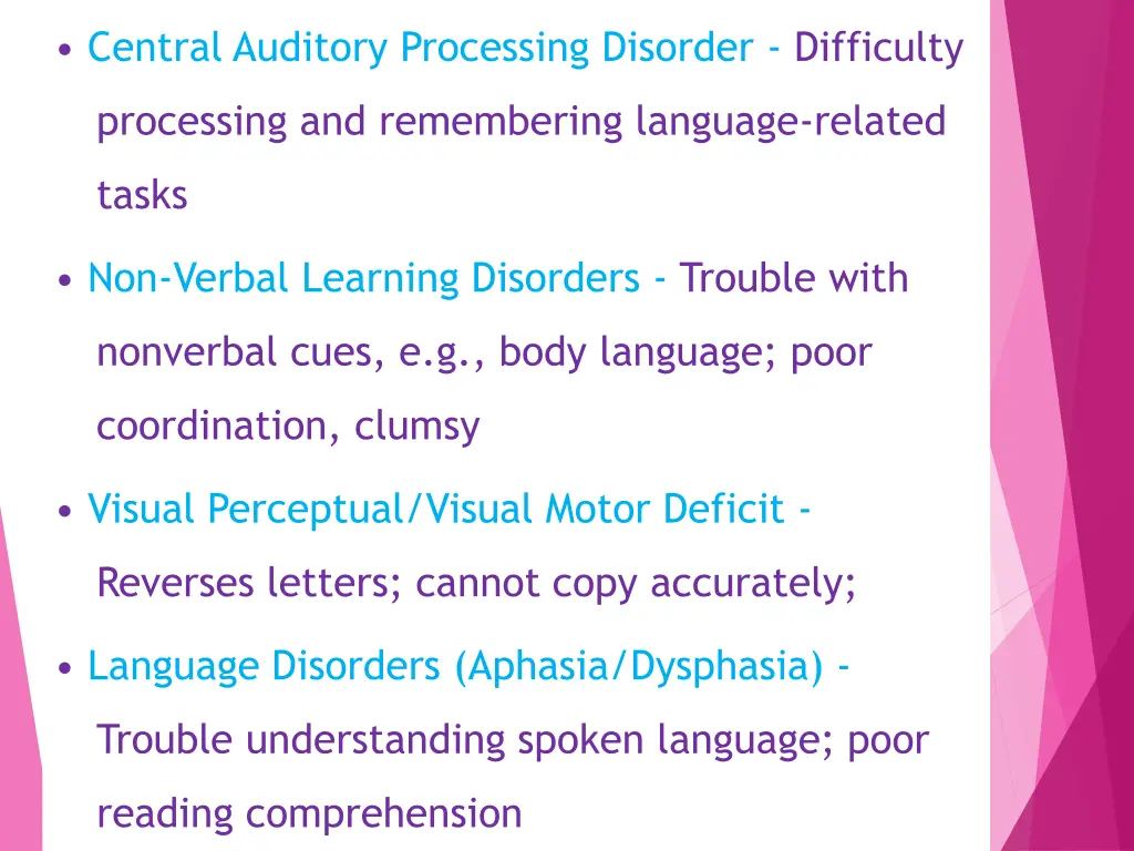 central auditory processing disorder difficulty