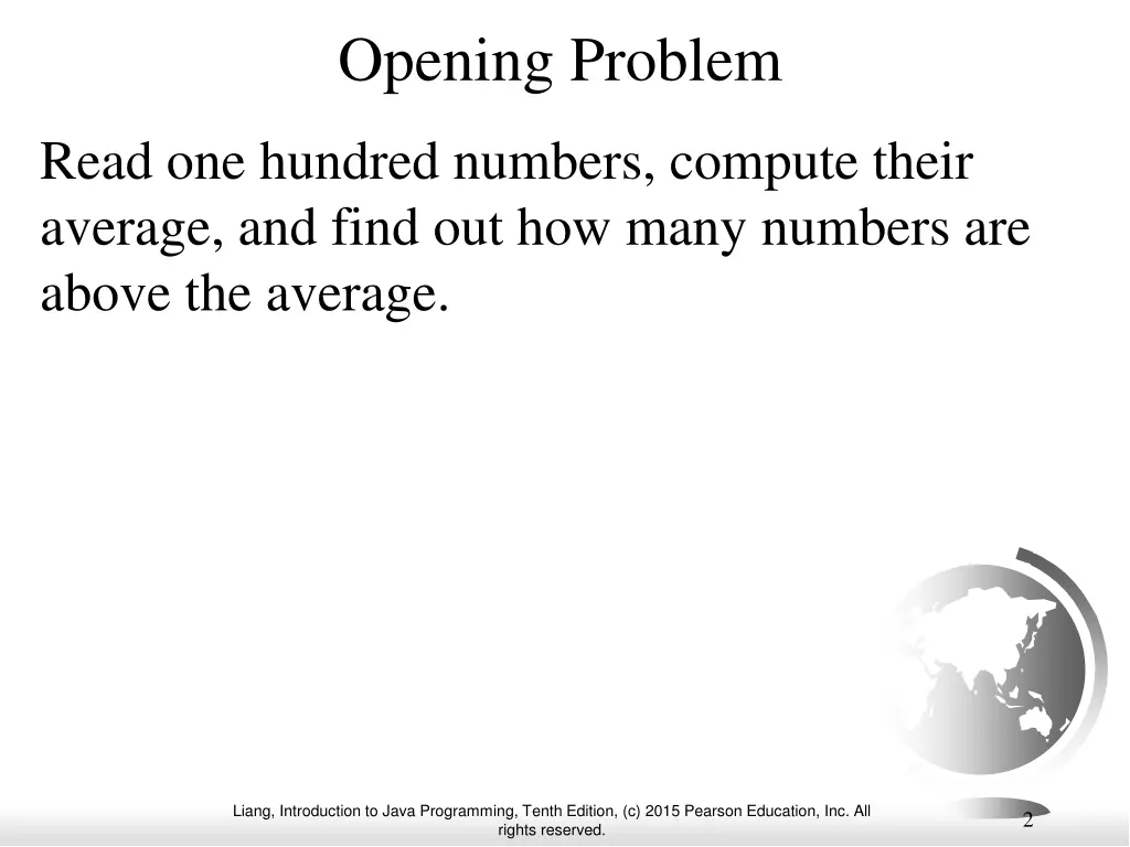 opening problem