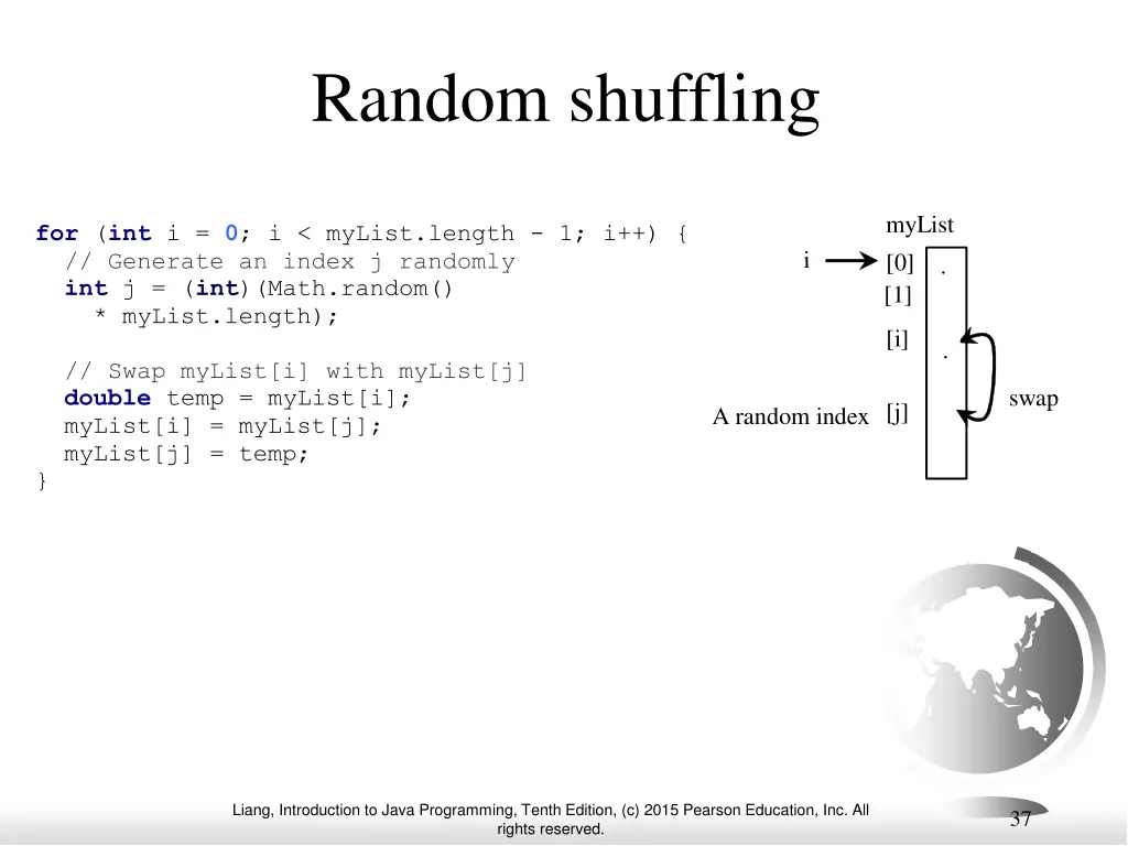 random shuffling