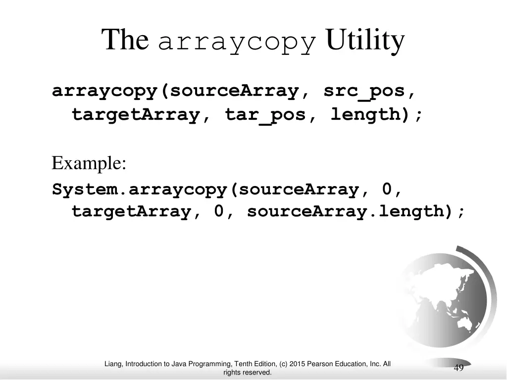 the arraycopy utility