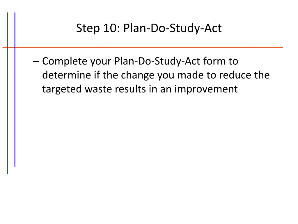 step 10 plan do study act