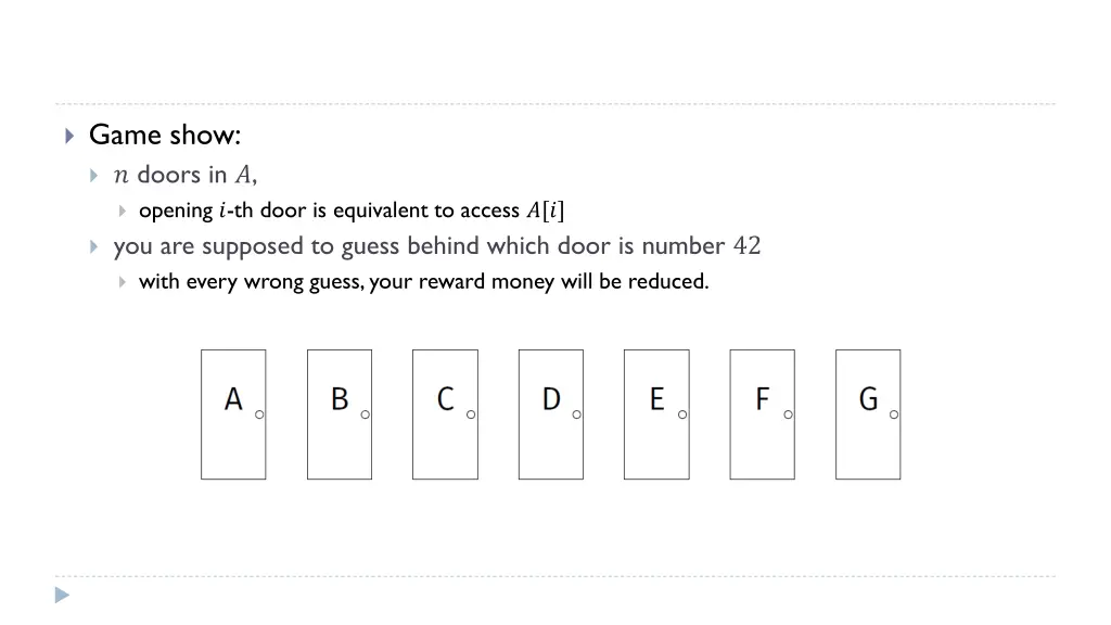 game show doors in opening th door is equivalent
