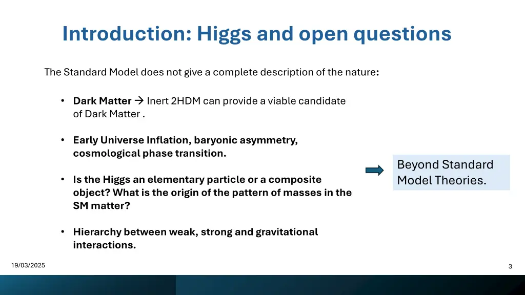 introduction higgs and open questions