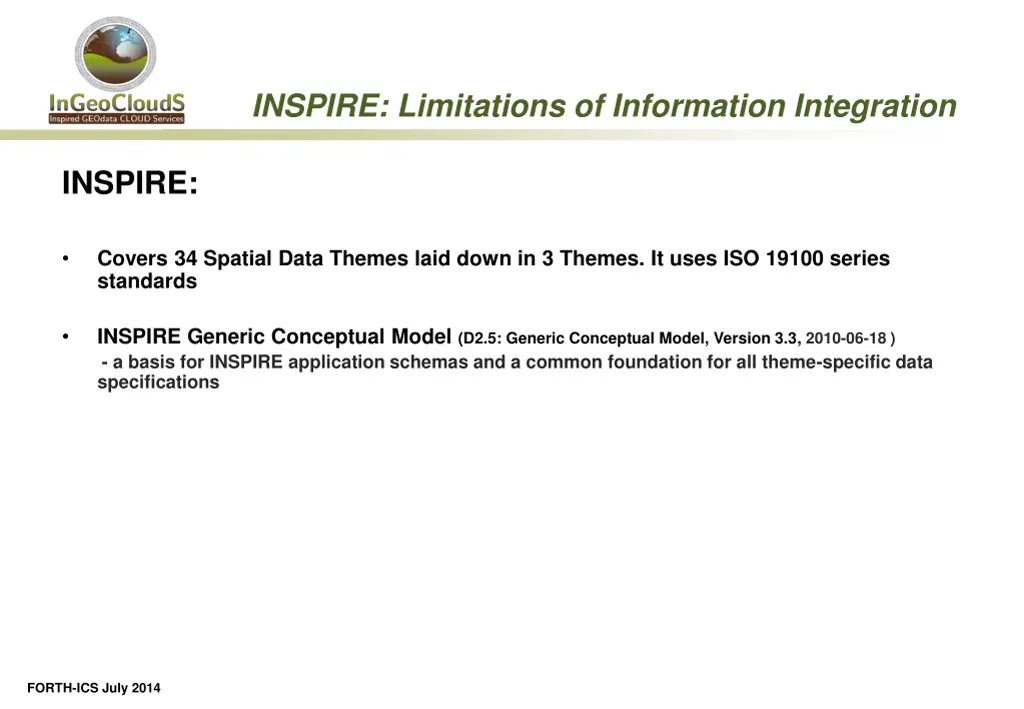 inspire limitations of information integration