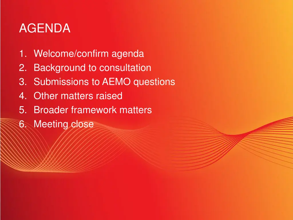 agenda