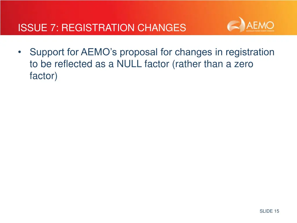issue 7 registration changes