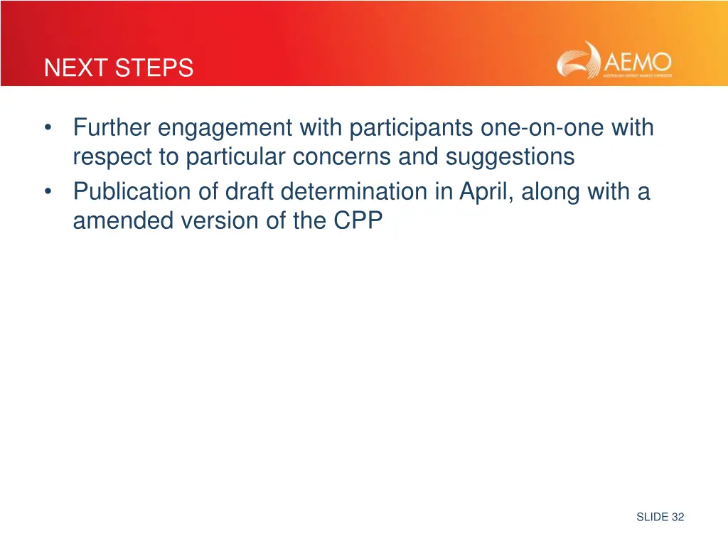 next steps