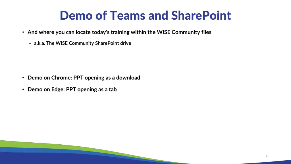 demo of teams and sharepoint