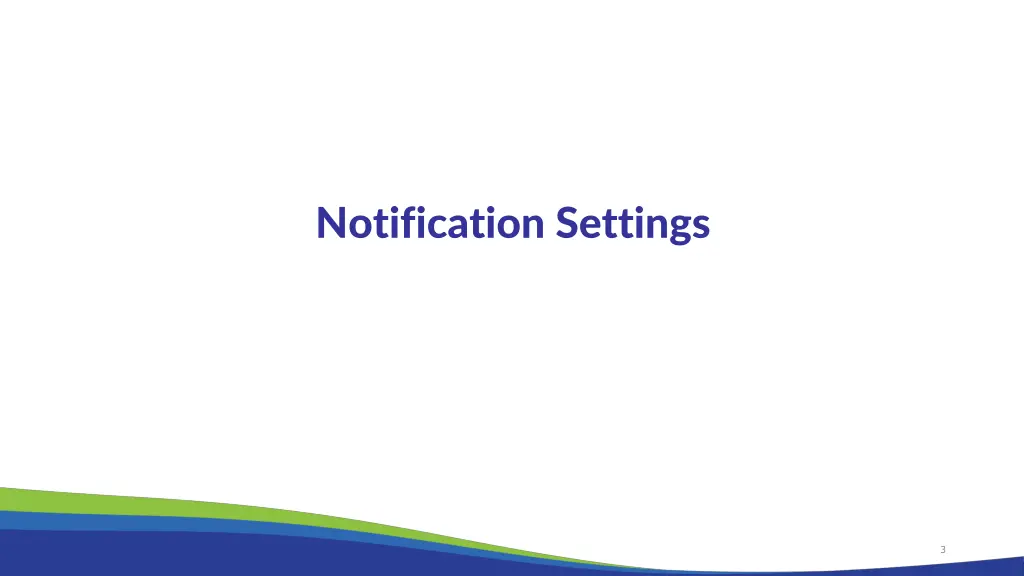 notification settings