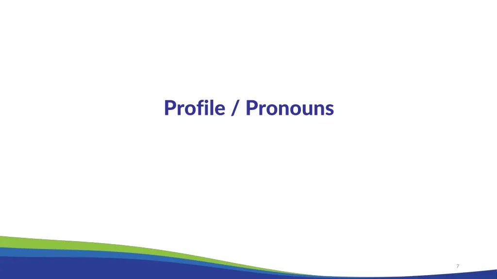 profile pronouns