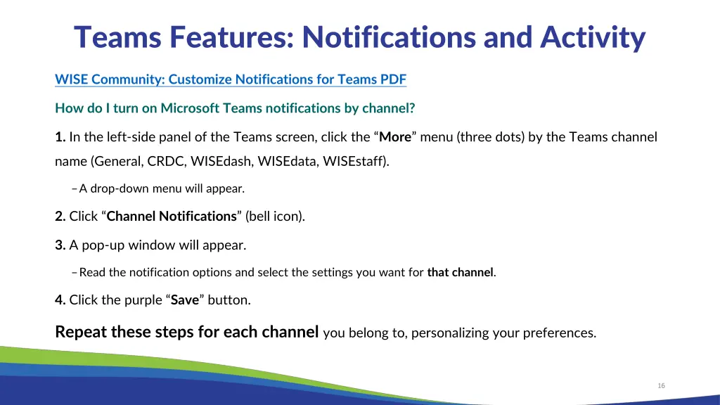 teams features notifications and activity