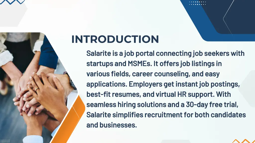 introduction salarite is a job portal connecting