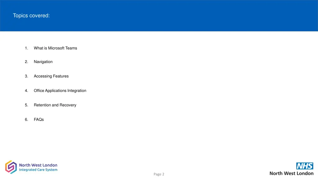 topics covered