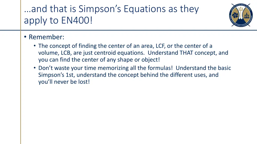 and that is simpson s equations as they apply