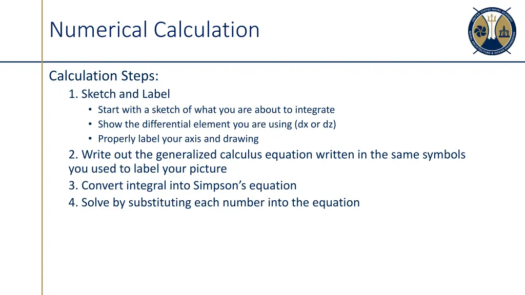 numerical calculation