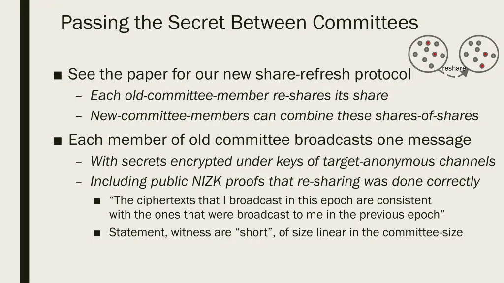 passing the secret between committees