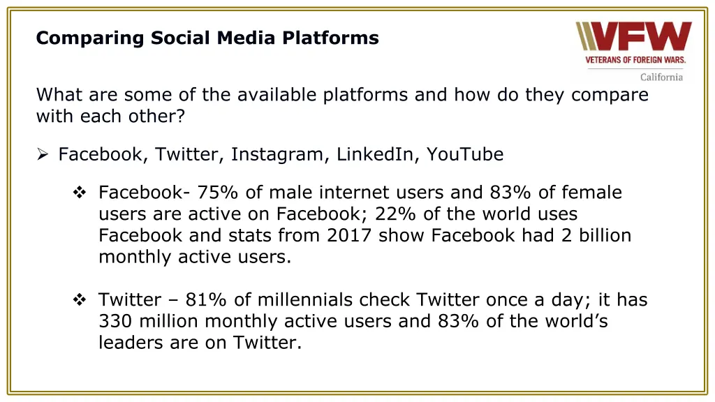 comparing social media platforms
