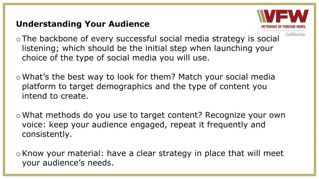 understanding your audience