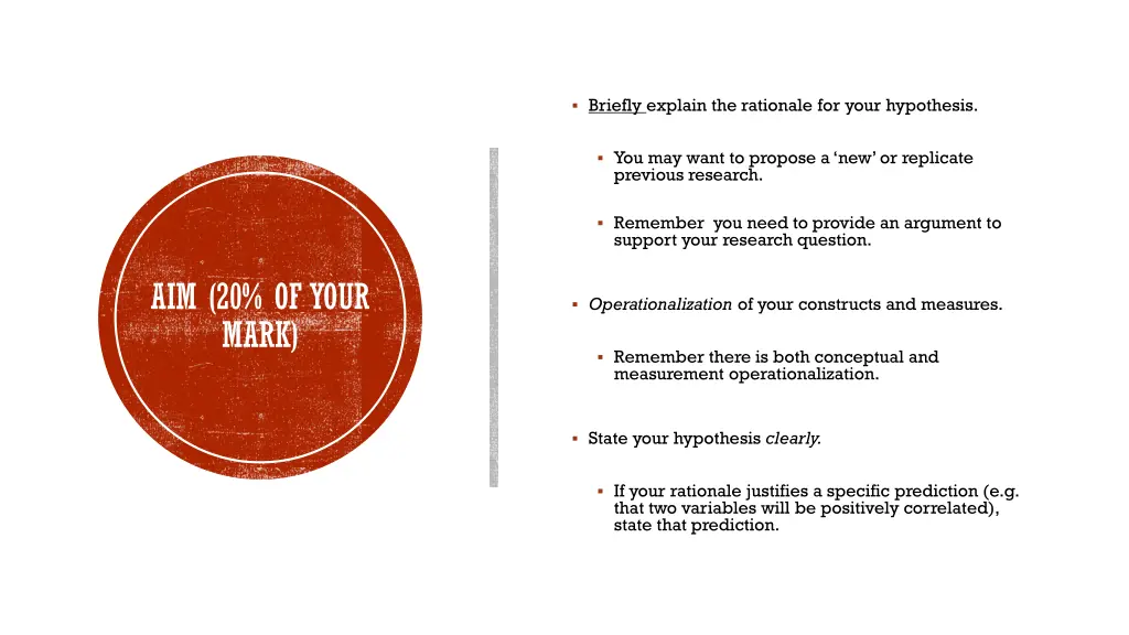 briefly explain the rationale for your hypothesis