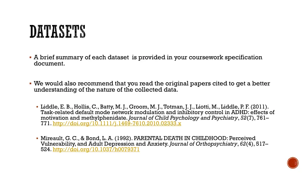 datasets
