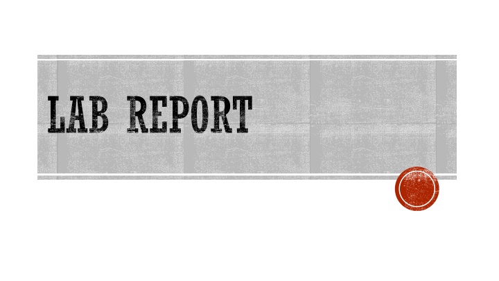 lab report