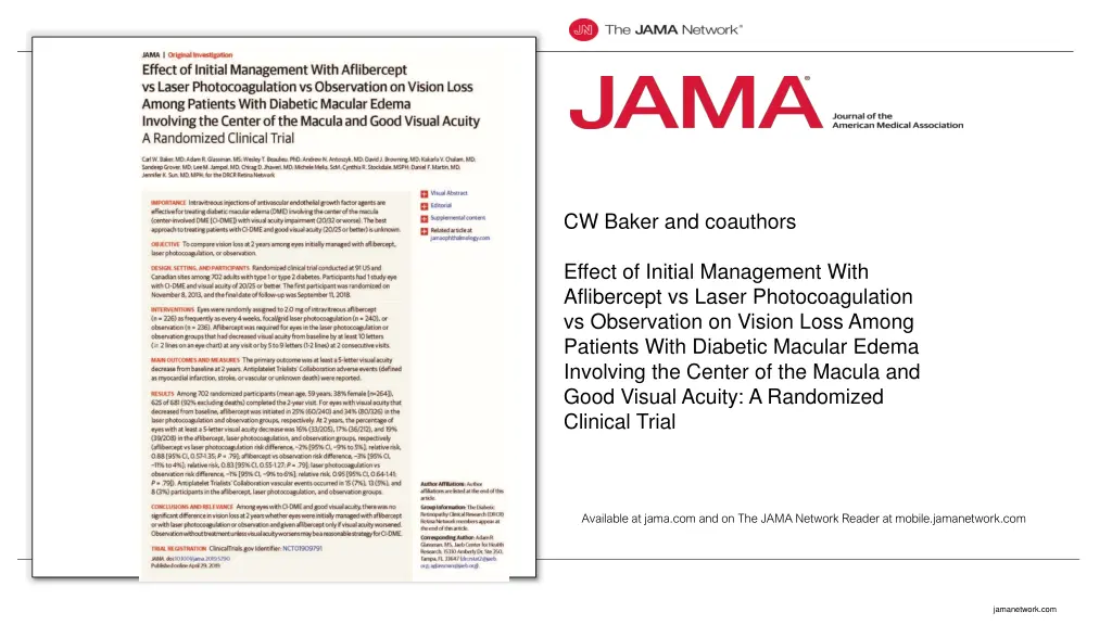 cw baker and coauthors