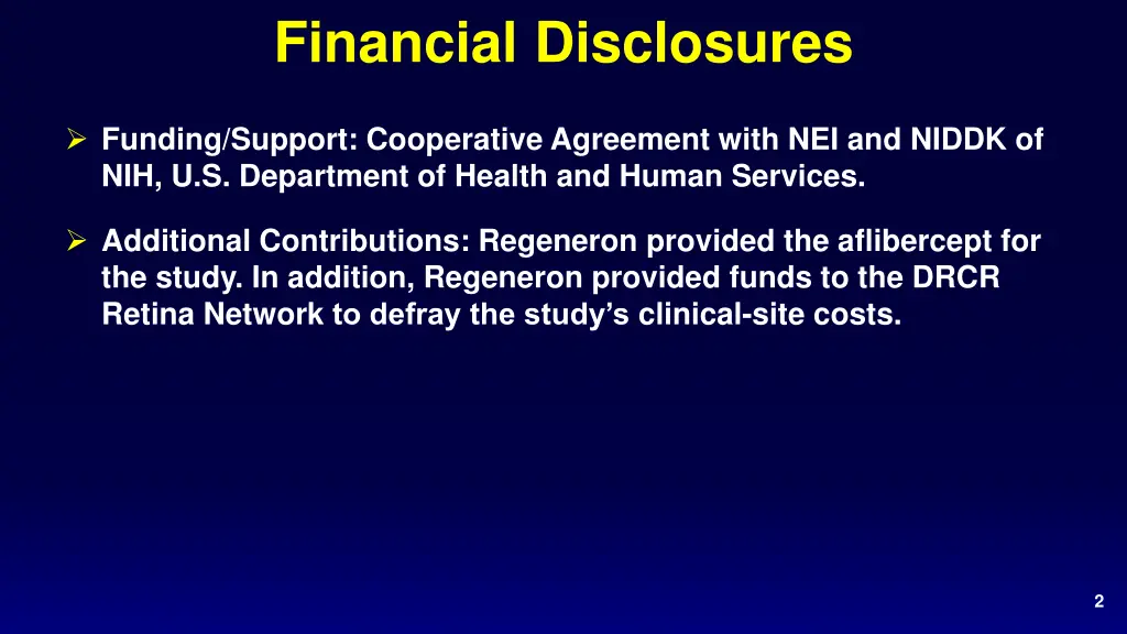 financial disclosures