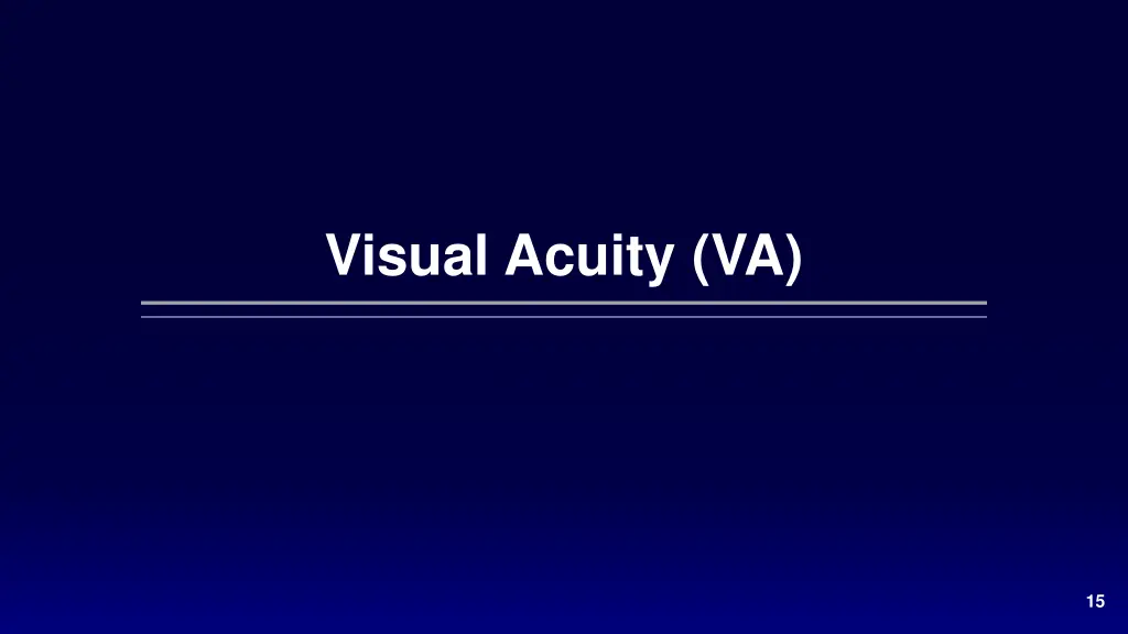 visual acuity va