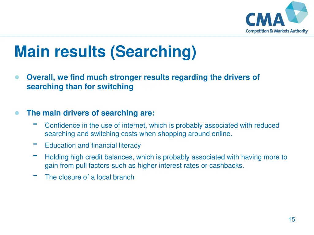 main results searching