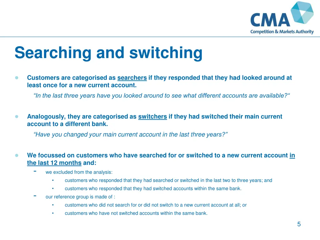 searching and switching