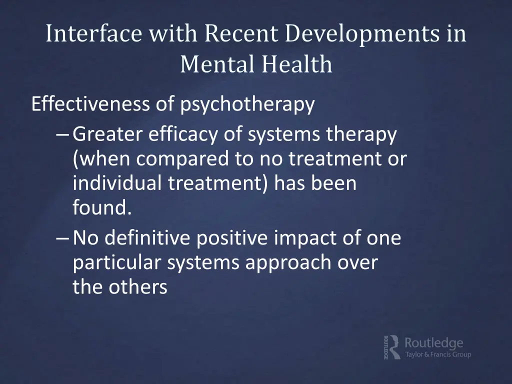 effectiveness of psychotherapy greater efficacy