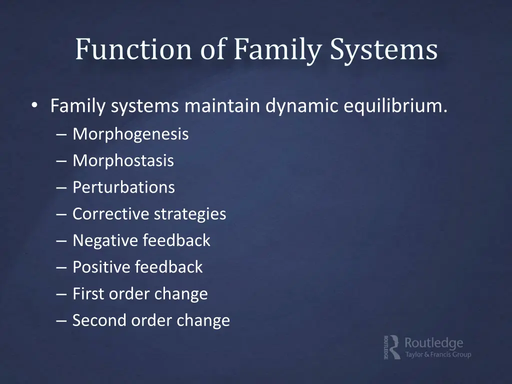 family systems maintain dynamic equilibrium