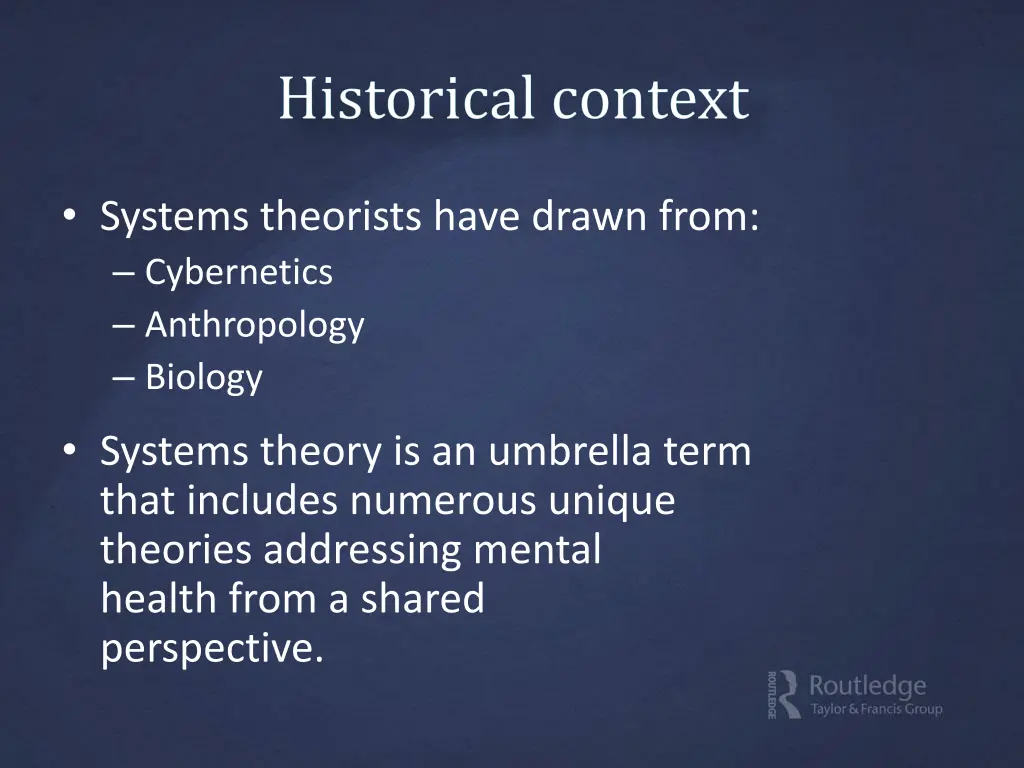 systems theorists have drawn from cybernetics