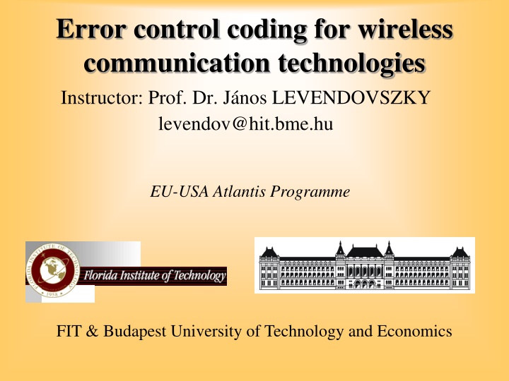 error control coding for wireless communication