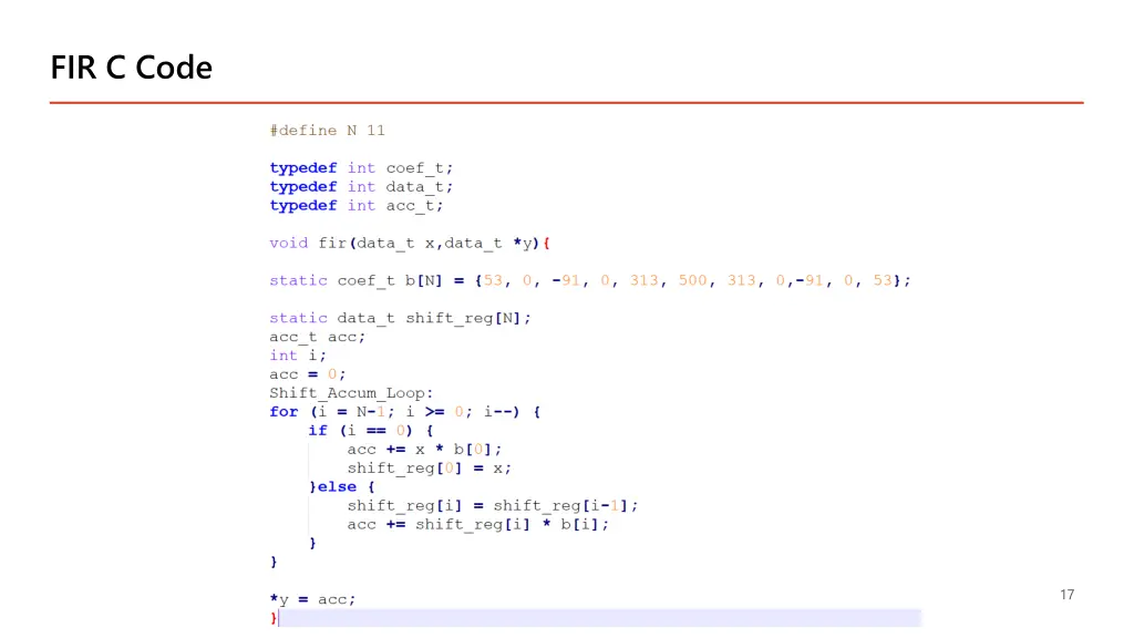 fir c code