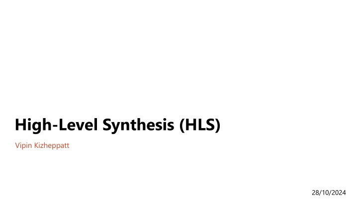 high level synthesis hls