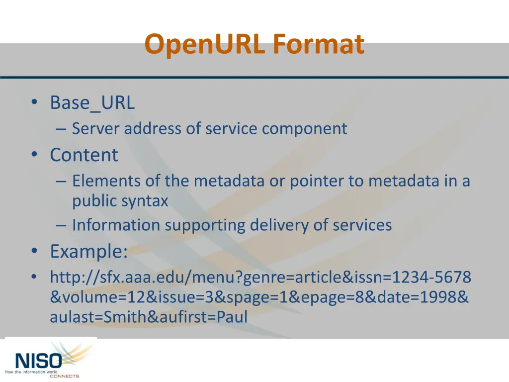 openurl format